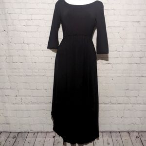 Black High-Low Hem Keyhole Back Dress Women's Small